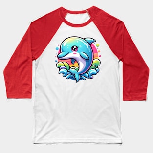 Adorable Dolphin Baseball T-Shirt